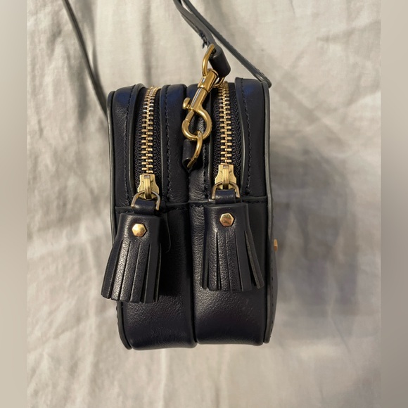Navy Anya Hindmarch - Double Zip Leather Crossbody with adjustable strap - Picture 5 of 10